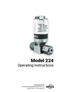 Thumbnail of document Manual - 224 Ultra High Purity Pressure Transducer